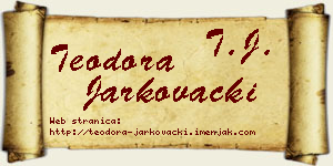 Teodora Jarkovački vizit kartica